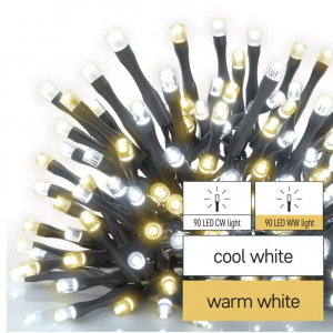 Lampki choinkowe Classic 180 LED 18m ciepła + zimna biel, zielony przewód, IP44, timer EMOS - 2[11].png